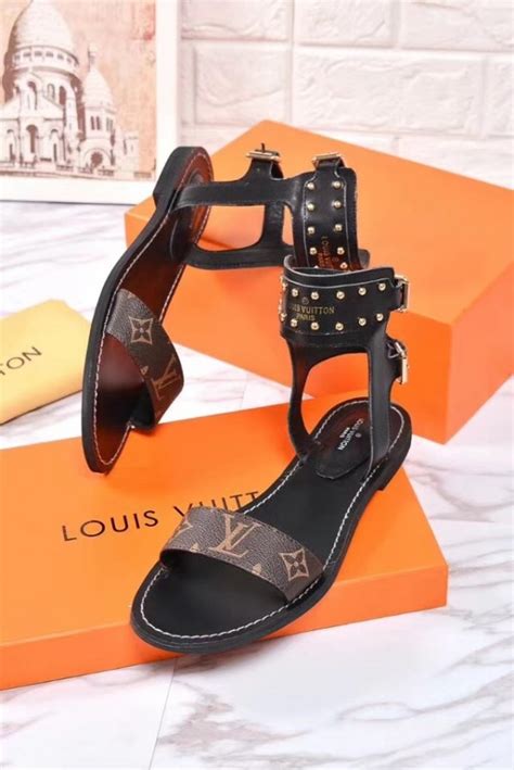 LOUIS VUITTON Calfskin Monogram Nomad Flat Sandals 36